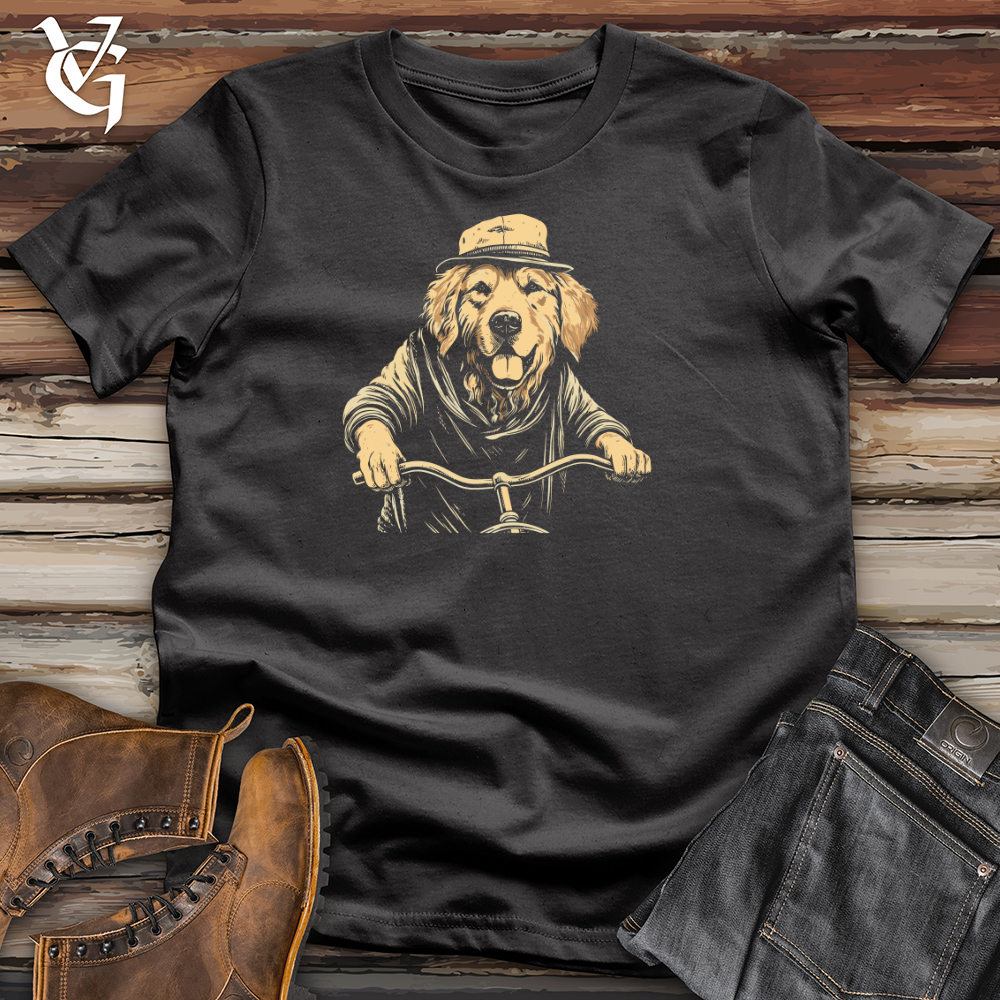 Retro Cruiser Golden Retriever Cotton Tee