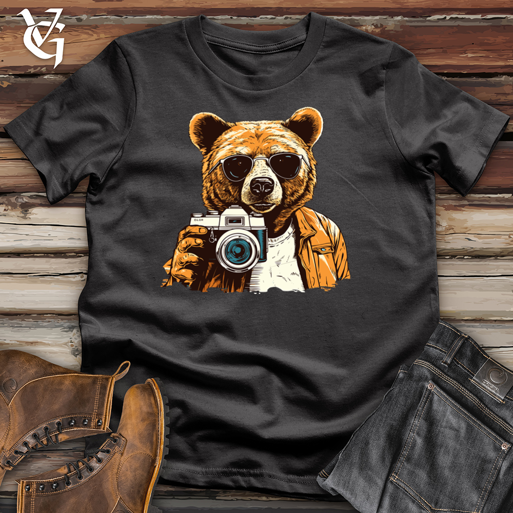 Retro Lens Wielding Bear Cotton Tee