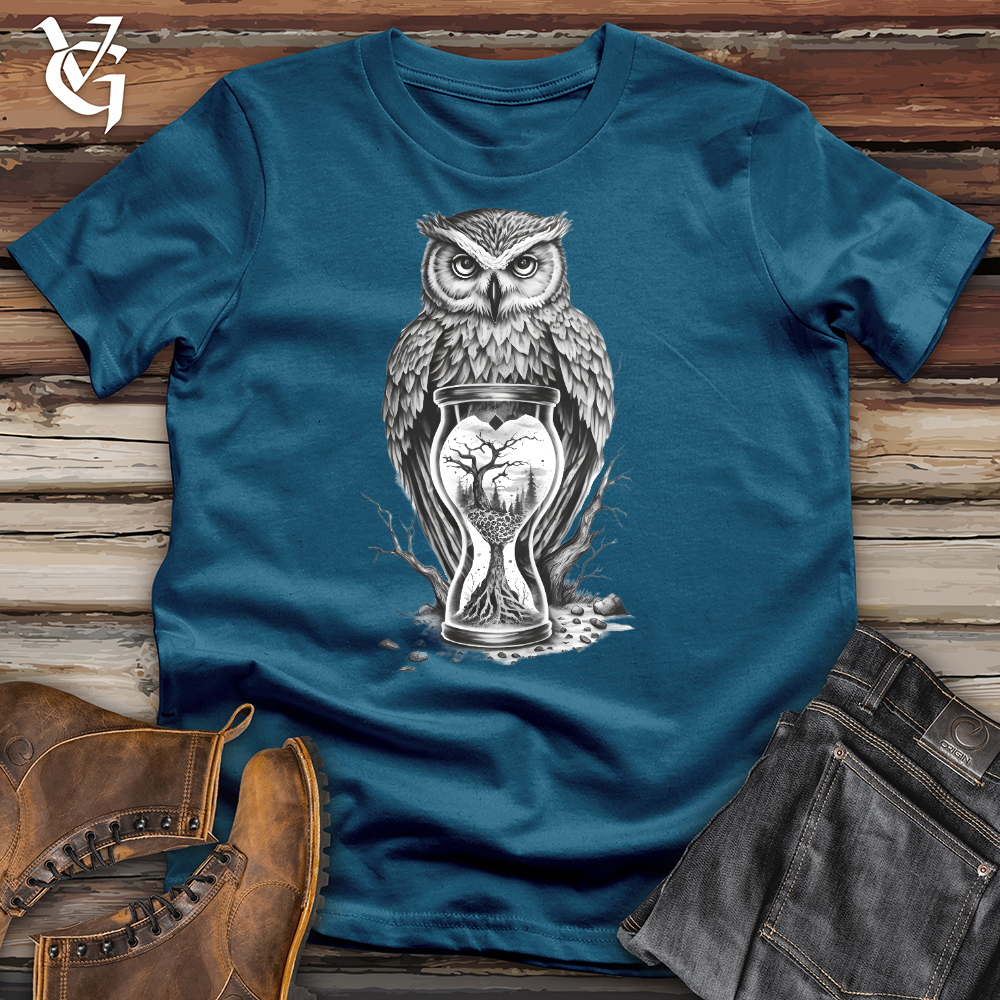 Owl And The Hour Glass Cotton Tee