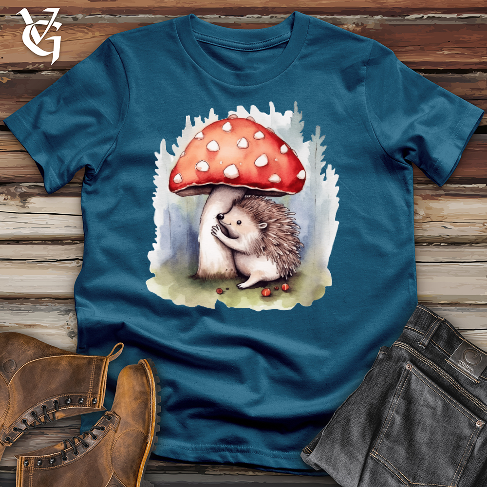 Porcupine Hugging Mushroom Cotton Tee