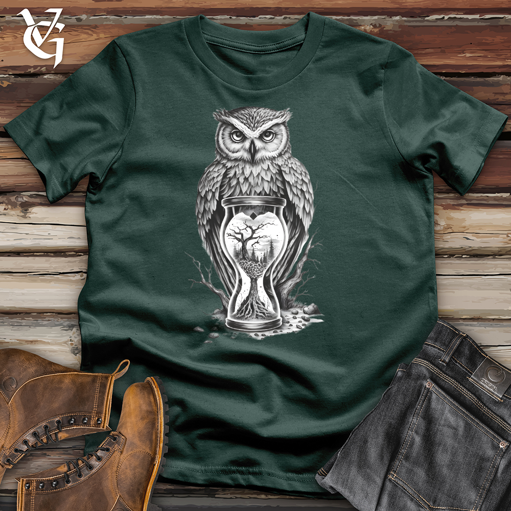 Owl And The Hour Glass Cotton Tee