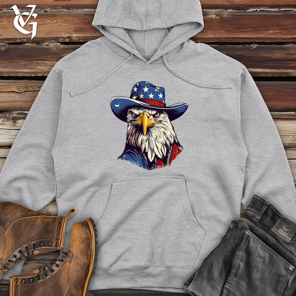Eagle Skyline Rodeo Cowboy Cap Midweight Hooded Sweatshirt