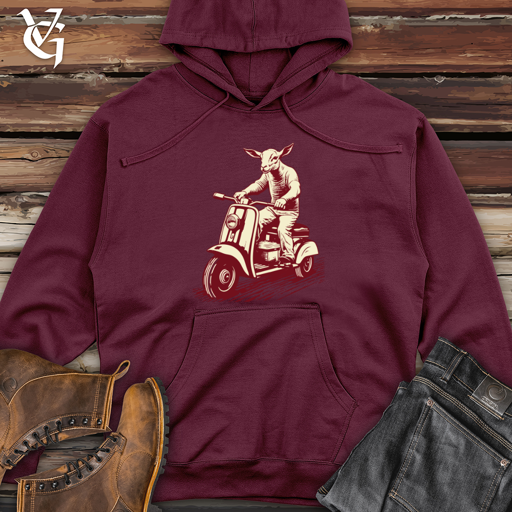 Retro Scootin Farm Midweight Hooded Sweatshirt