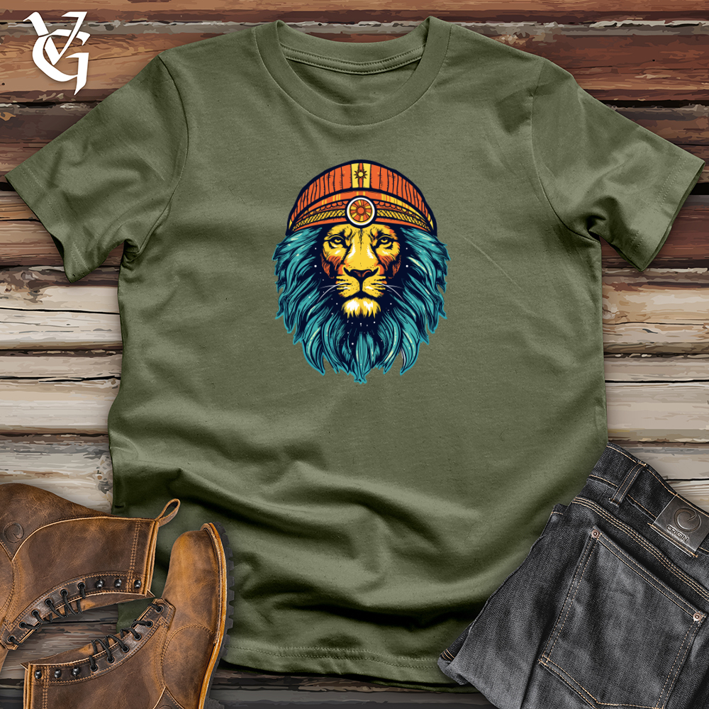 Retro Cosmic Beanie Lion Softstyle Tee