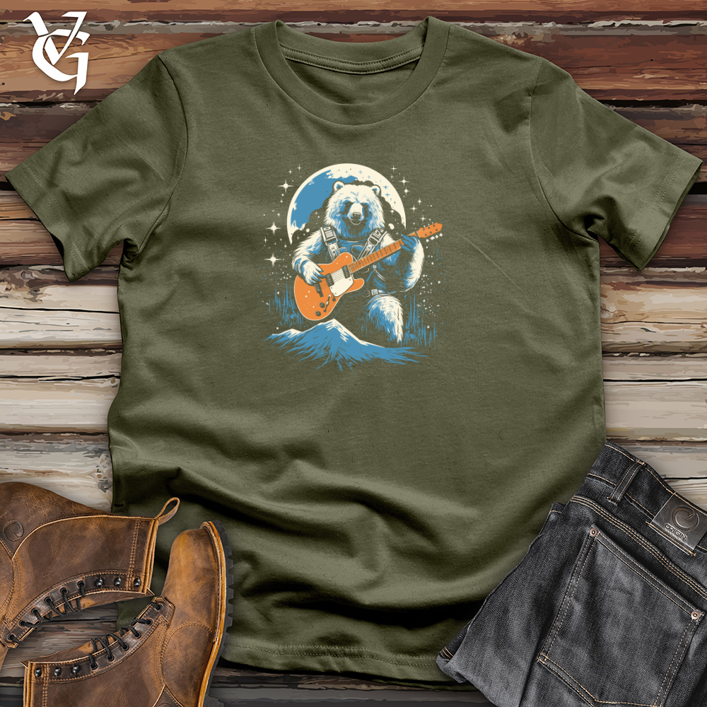 Retro Cosmic Guitar Bear Cotton Tee