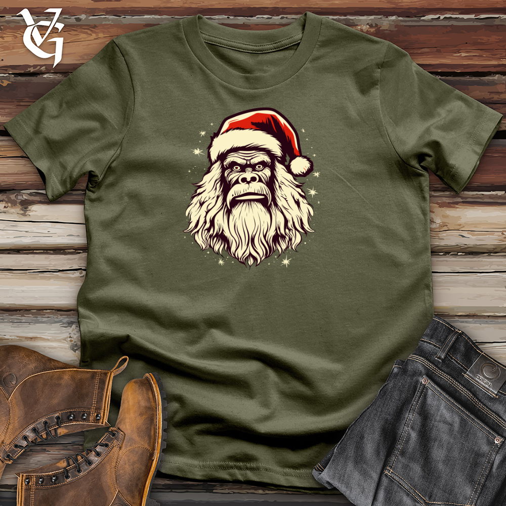 Retro Santa Sasquatch Cotton Tee