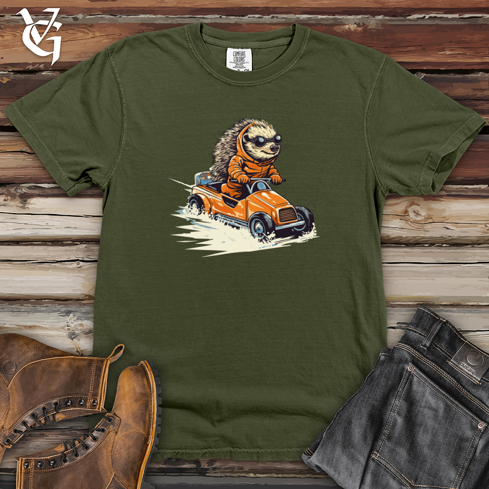 Hedgehog Racing Roadster Heavy Cotton Comfort Colors Tee