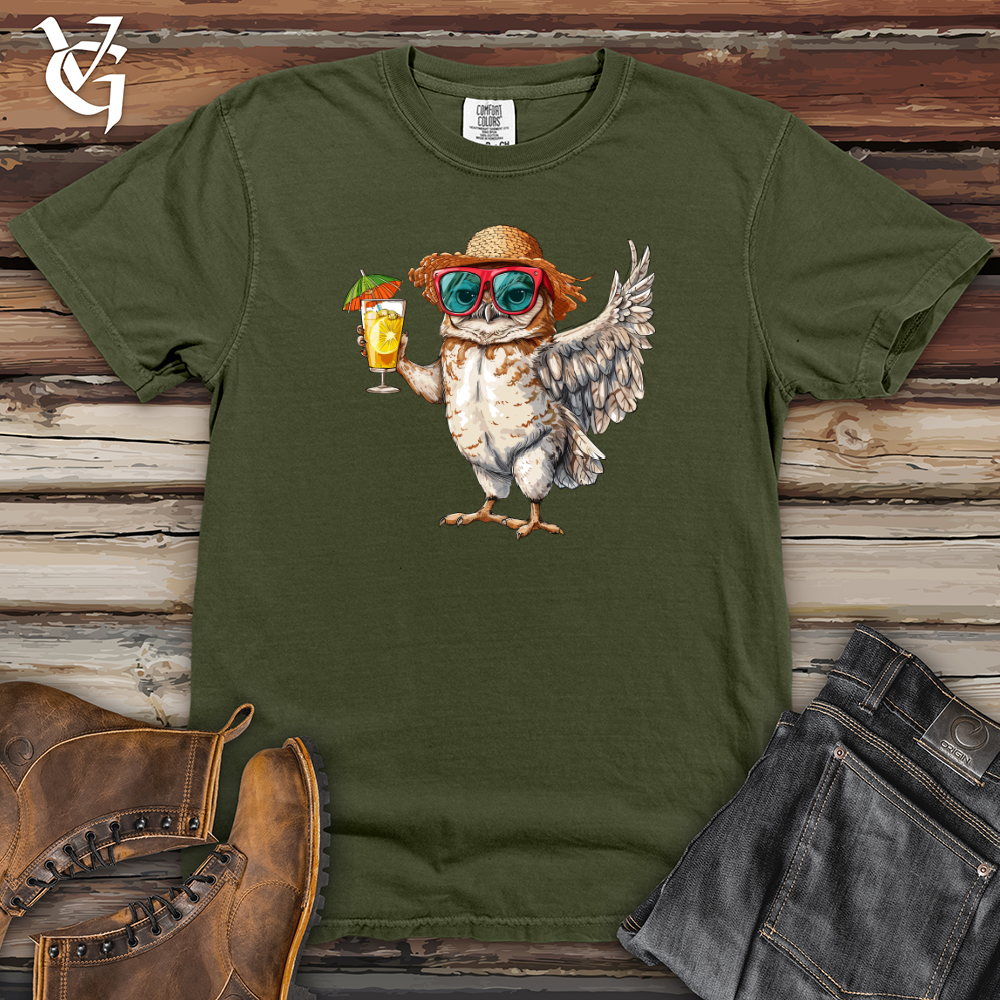 Owl Beach Vacation Heavy Cotton Comfort Colors Tee