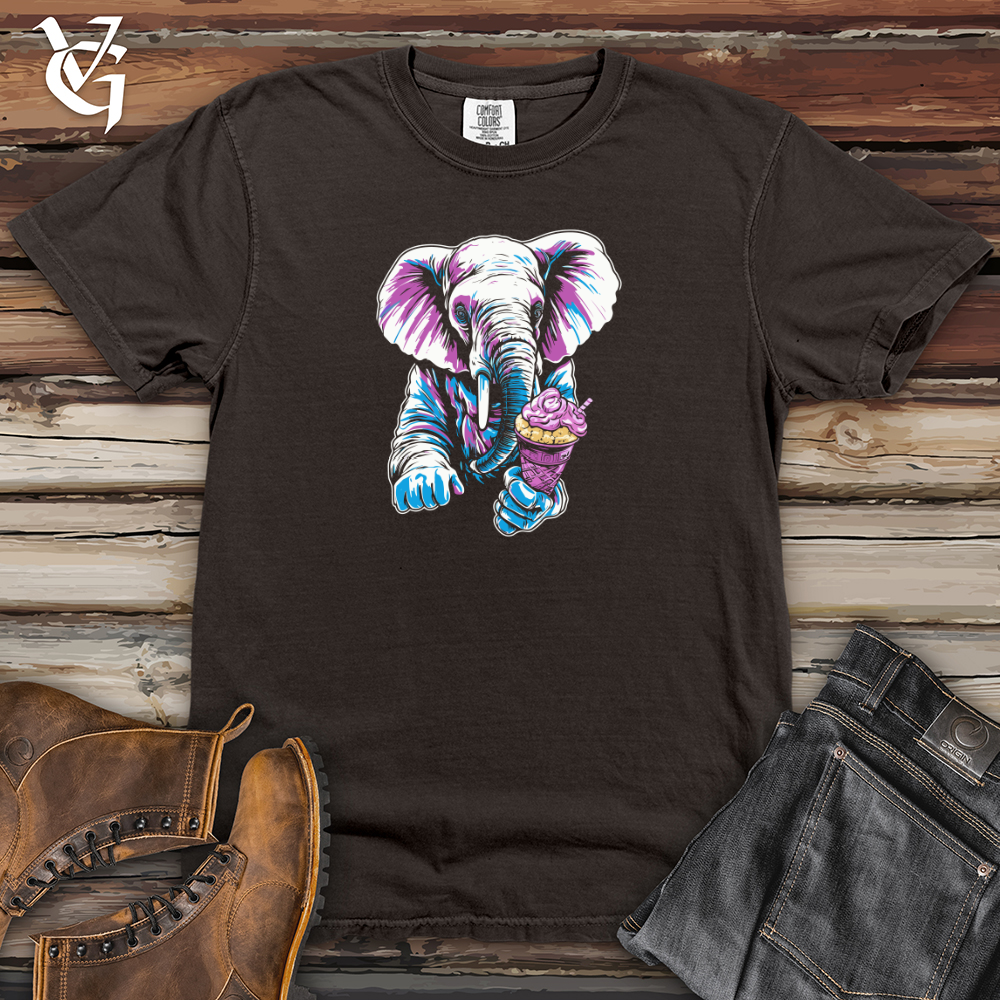 Retro Cosmic Ice Cream Elephant Heavy Cotton Comfort Colors Tee