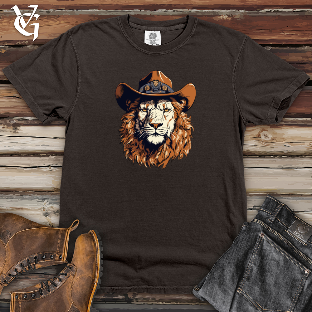 Retro Cowboy Lion 01 Heavy Cotton Comfort Colors Tee