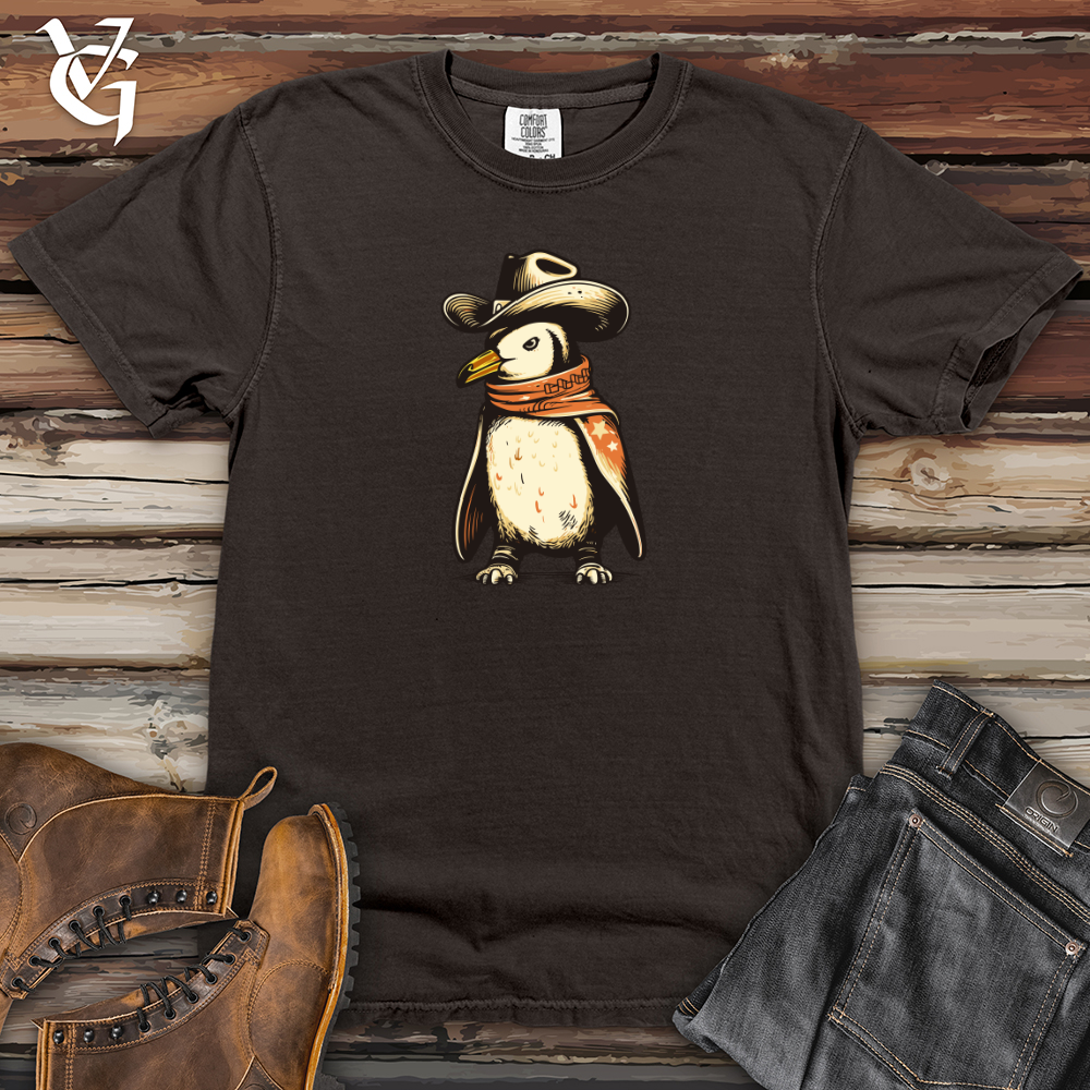 Retro Cowboy Penguin 01 Heavy Cotton Comfort Colors Tee