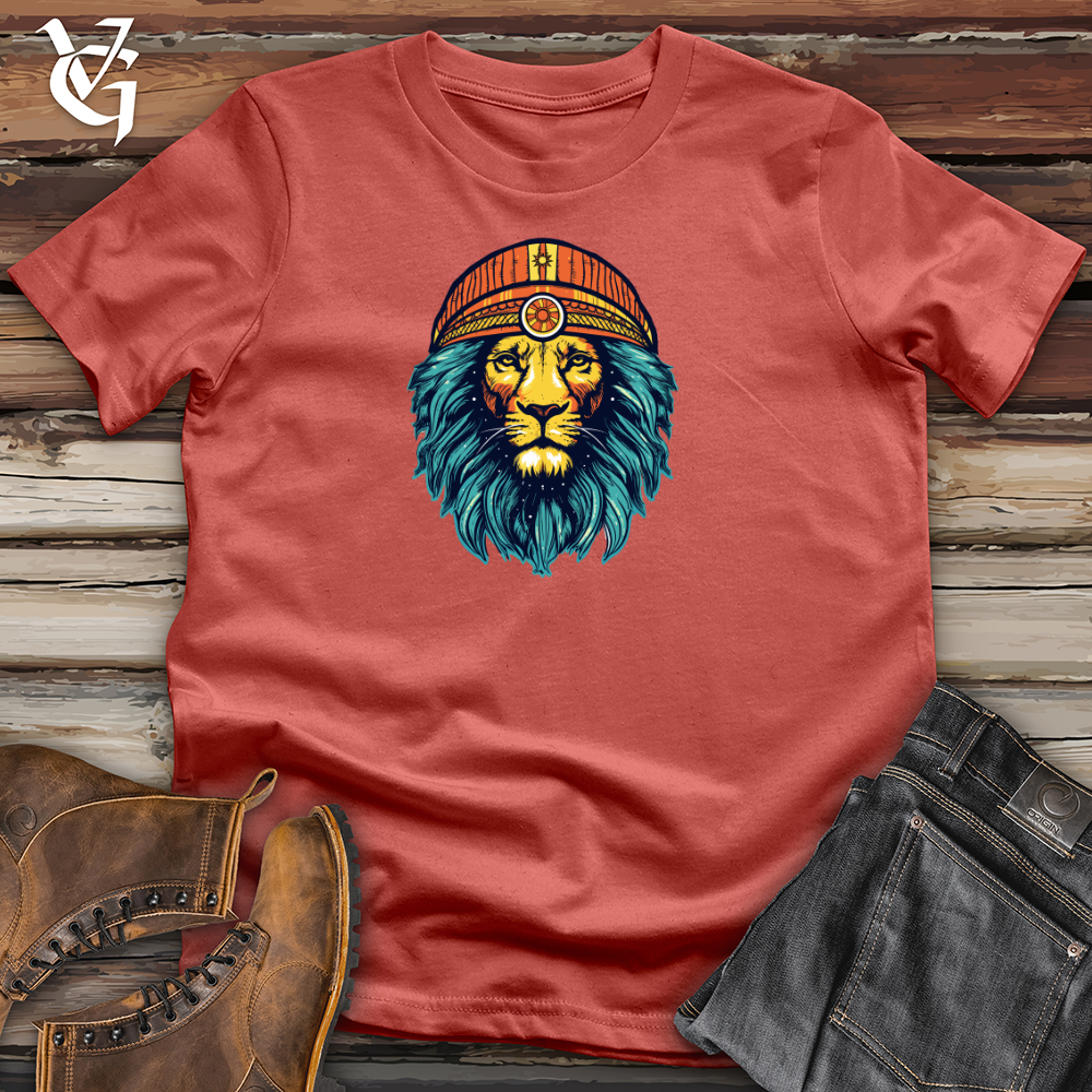 Retro Cosmic Beanie Lion Cotton Tee