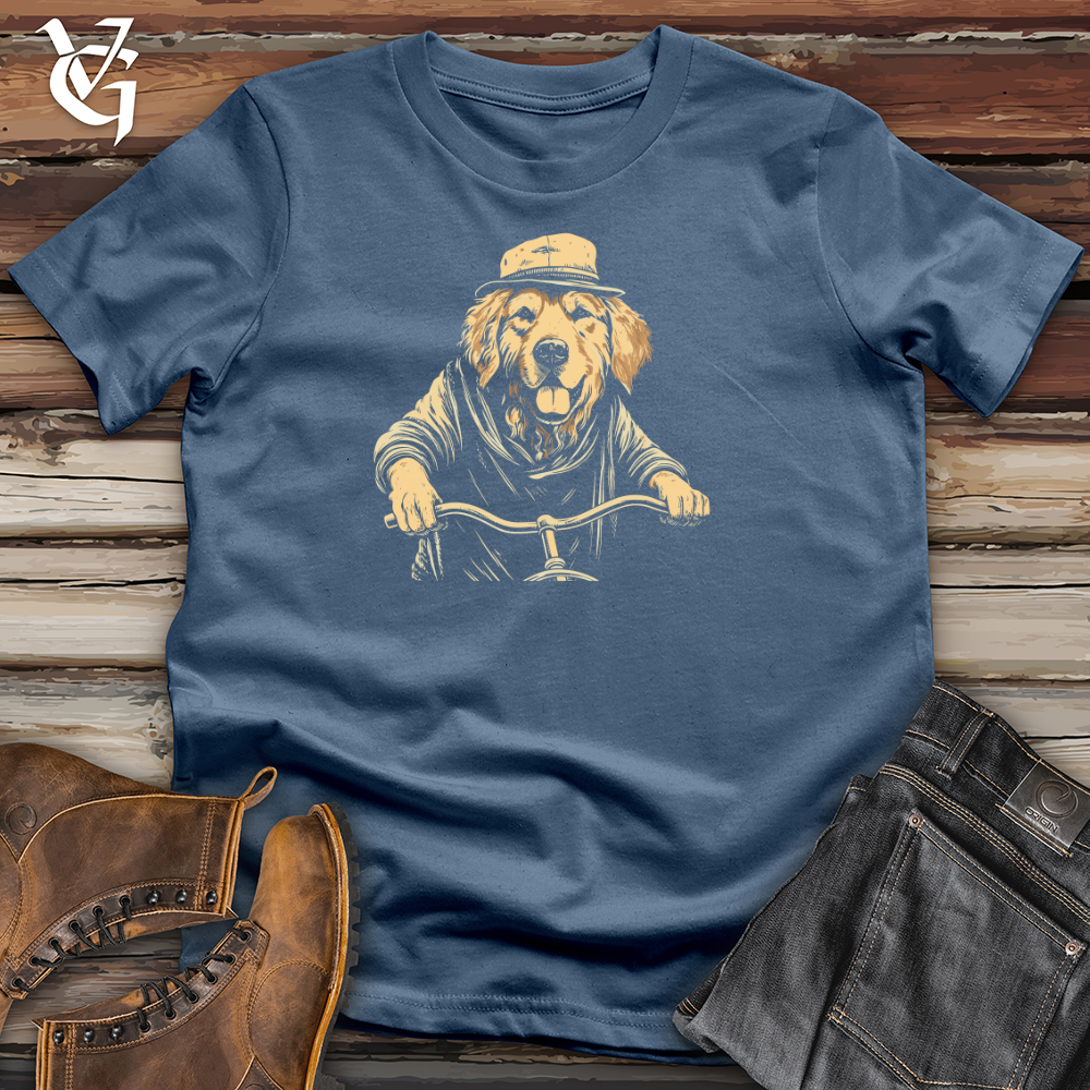 Retro Cruiser Golden Retriever Cotton Tee