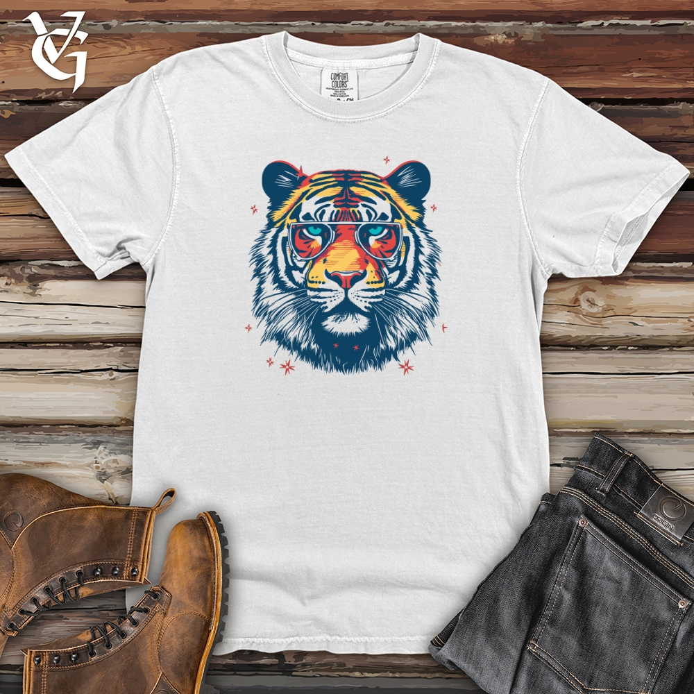 Retro Cosmic Shades Tiger Heavy Cotton Comfort Colors Tee