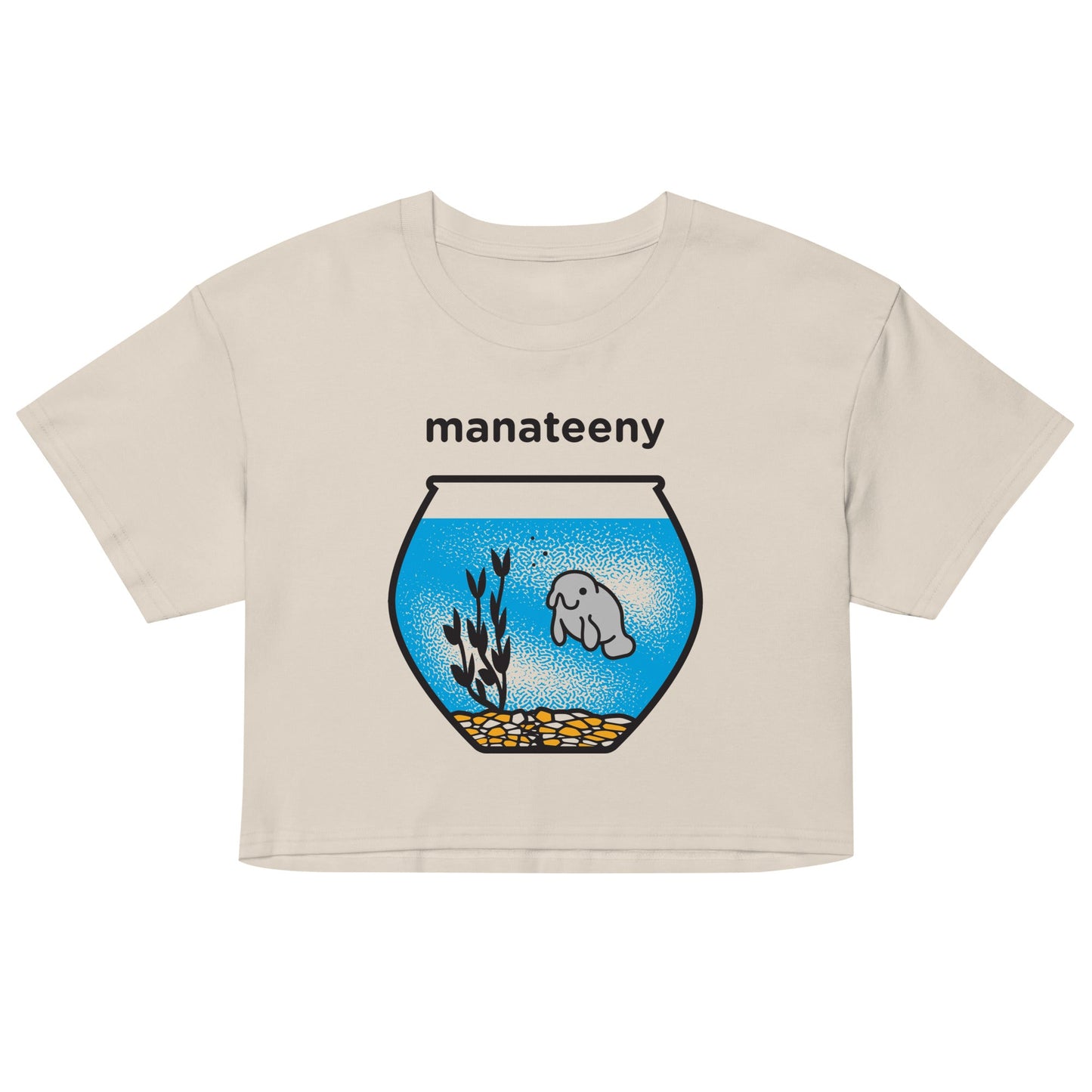 Manateeny Women's Crop Tee
