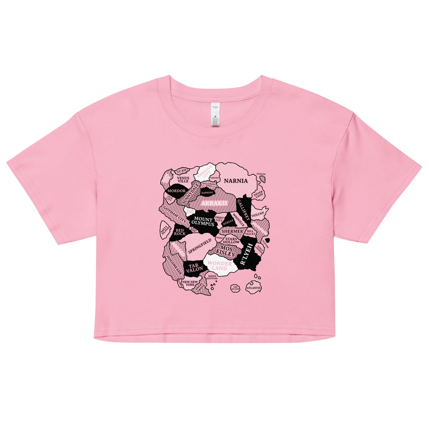 World Map Women's Crop Tee
