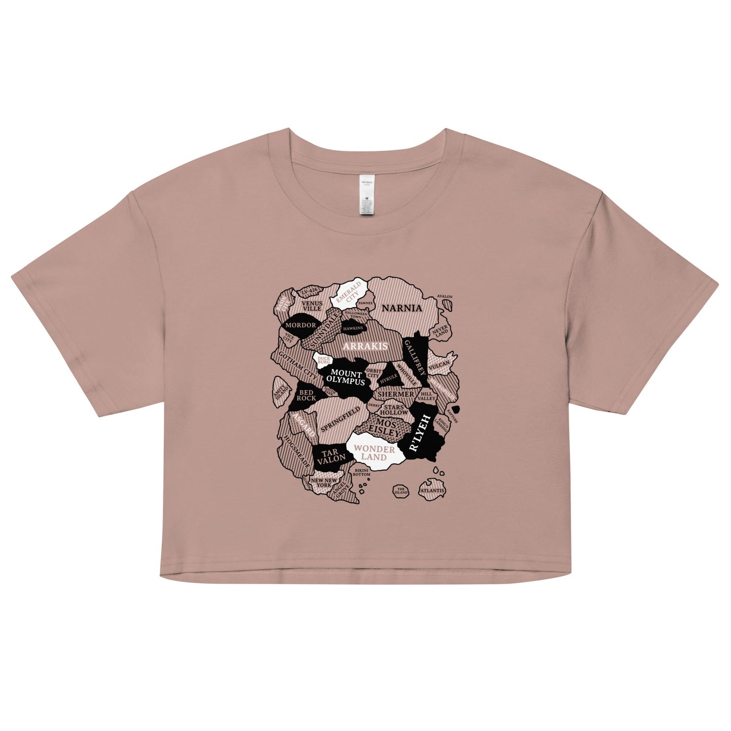 World Map Women's Crop Tee