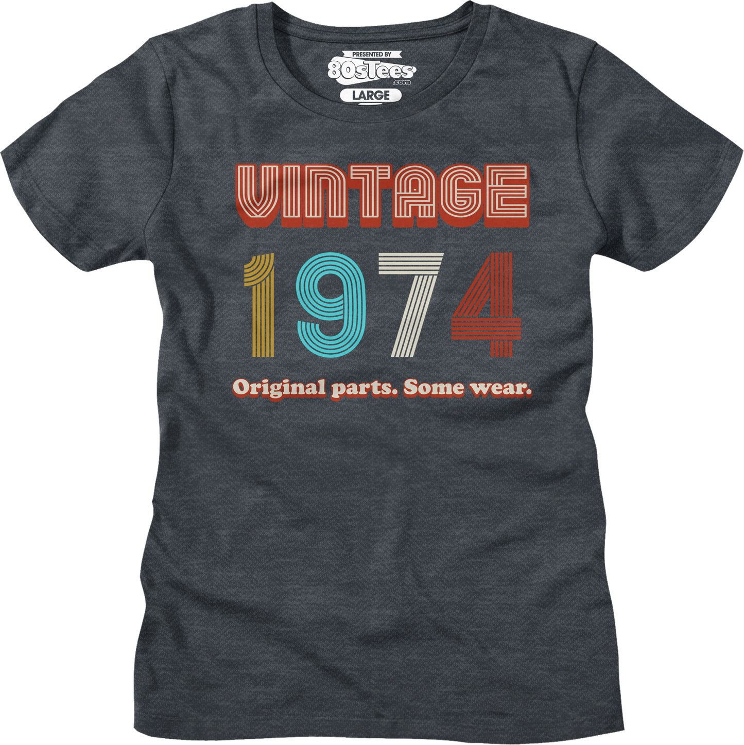 Womens Original Parts Some Wear Vintage 1974 Shirt