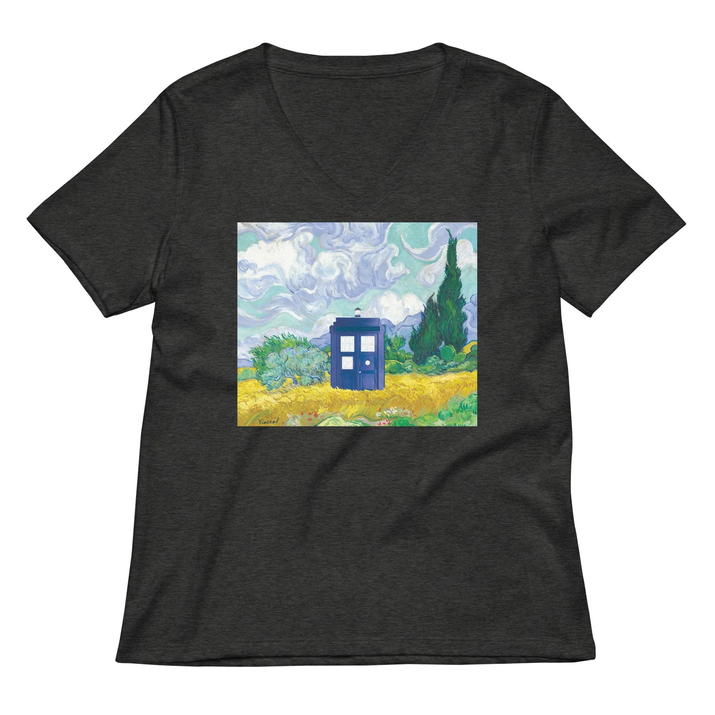Visiting Van Gogh Women's V-Neck Tee