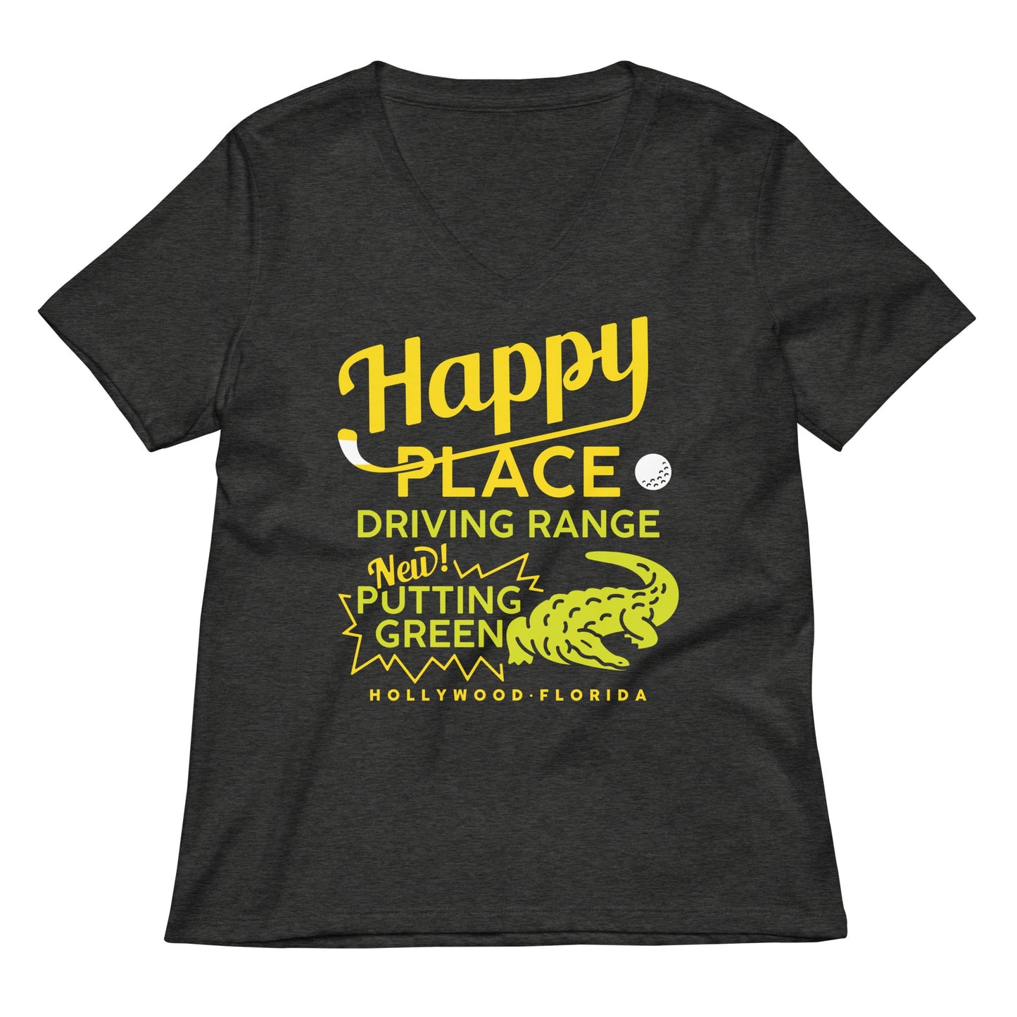 Happy Place Driving Range Women's V-Neck Tee