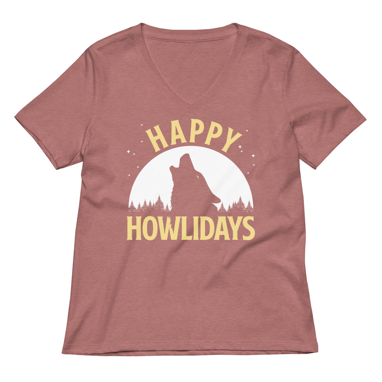 Happy Howlidays Women's V-Neck Tee
