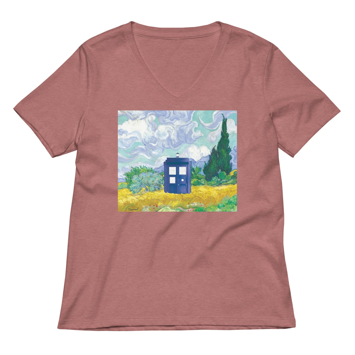 Visiting Van Gogh Women's V-Neck Tee