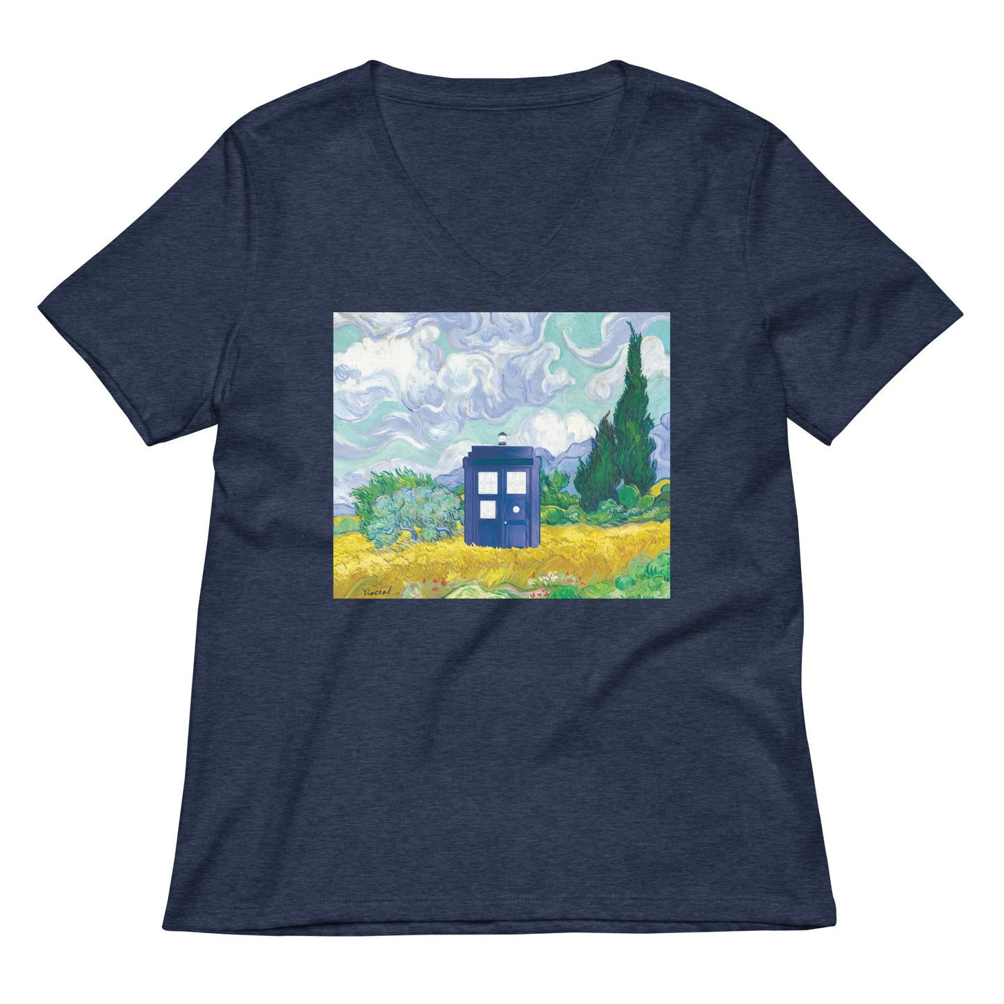 Visiting Van Gogh Women's V-Neck Tee