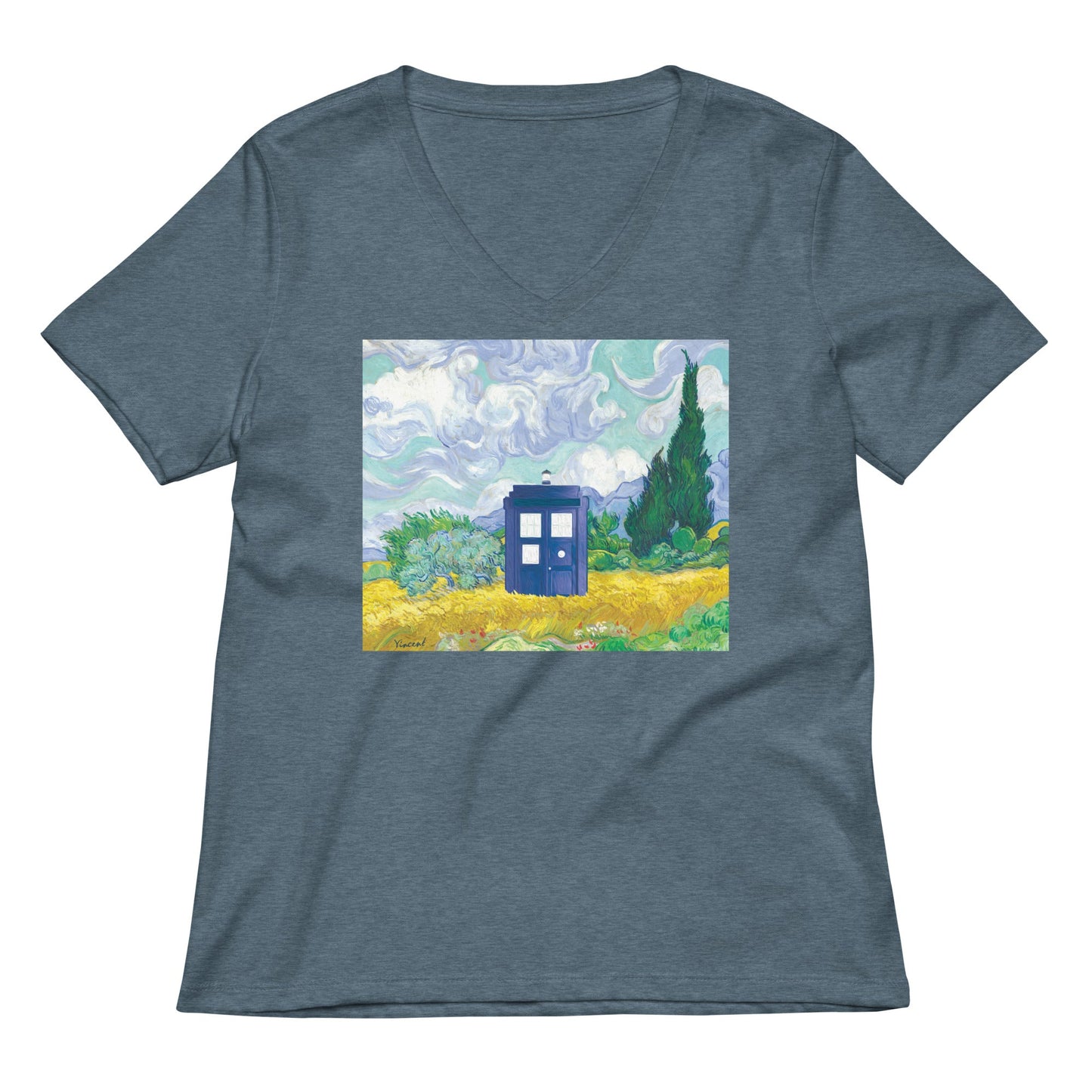 Visiting Van Gogh Women's V-Neck Tee