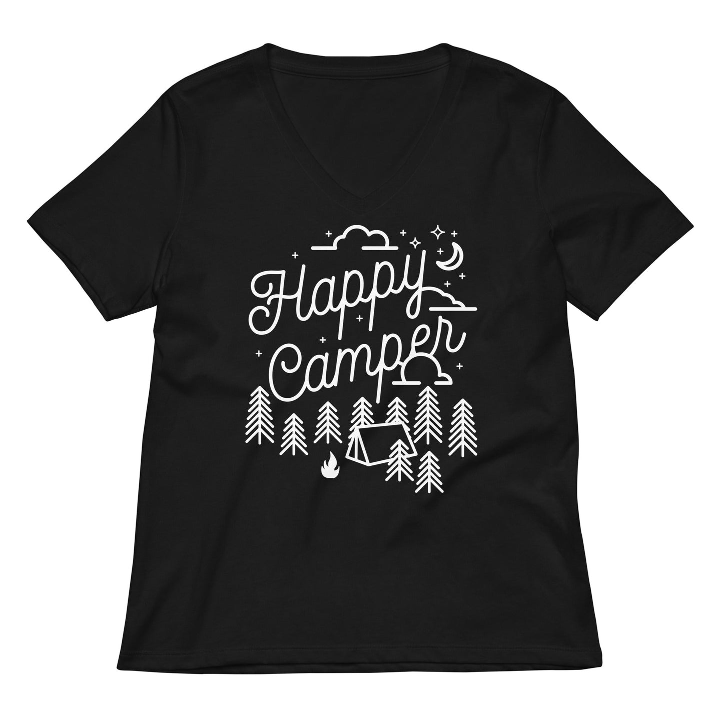 Happy Camper Women's V-Neck Tee