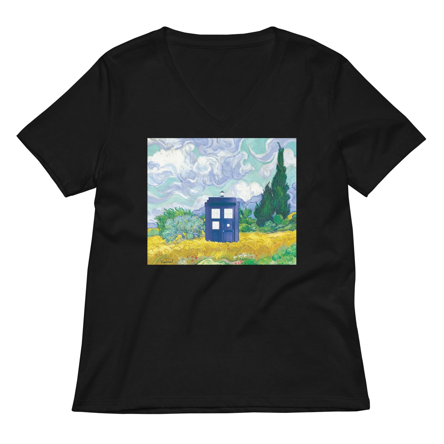 Visiting Van Gogh Women's V-Neck Tee
