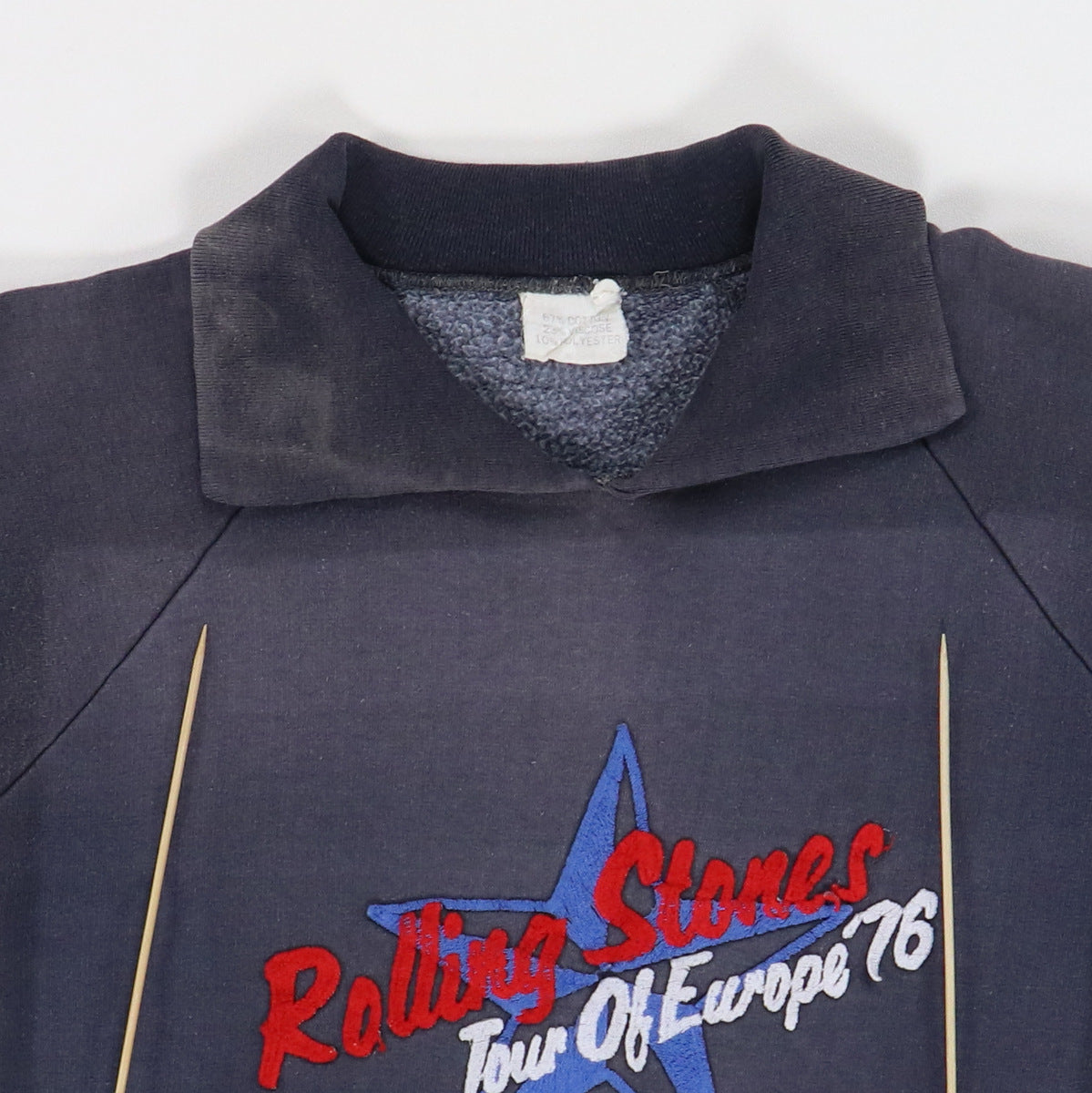 1976 Rolling Stones Tour Of Europe Pocketed Sweatshirt