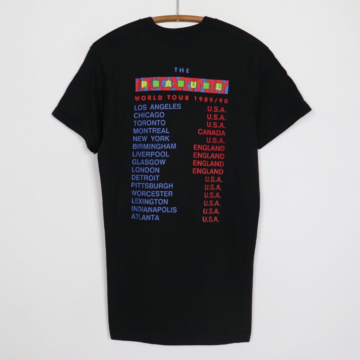 1989 Paul McCartney World Tour Shirt Style009