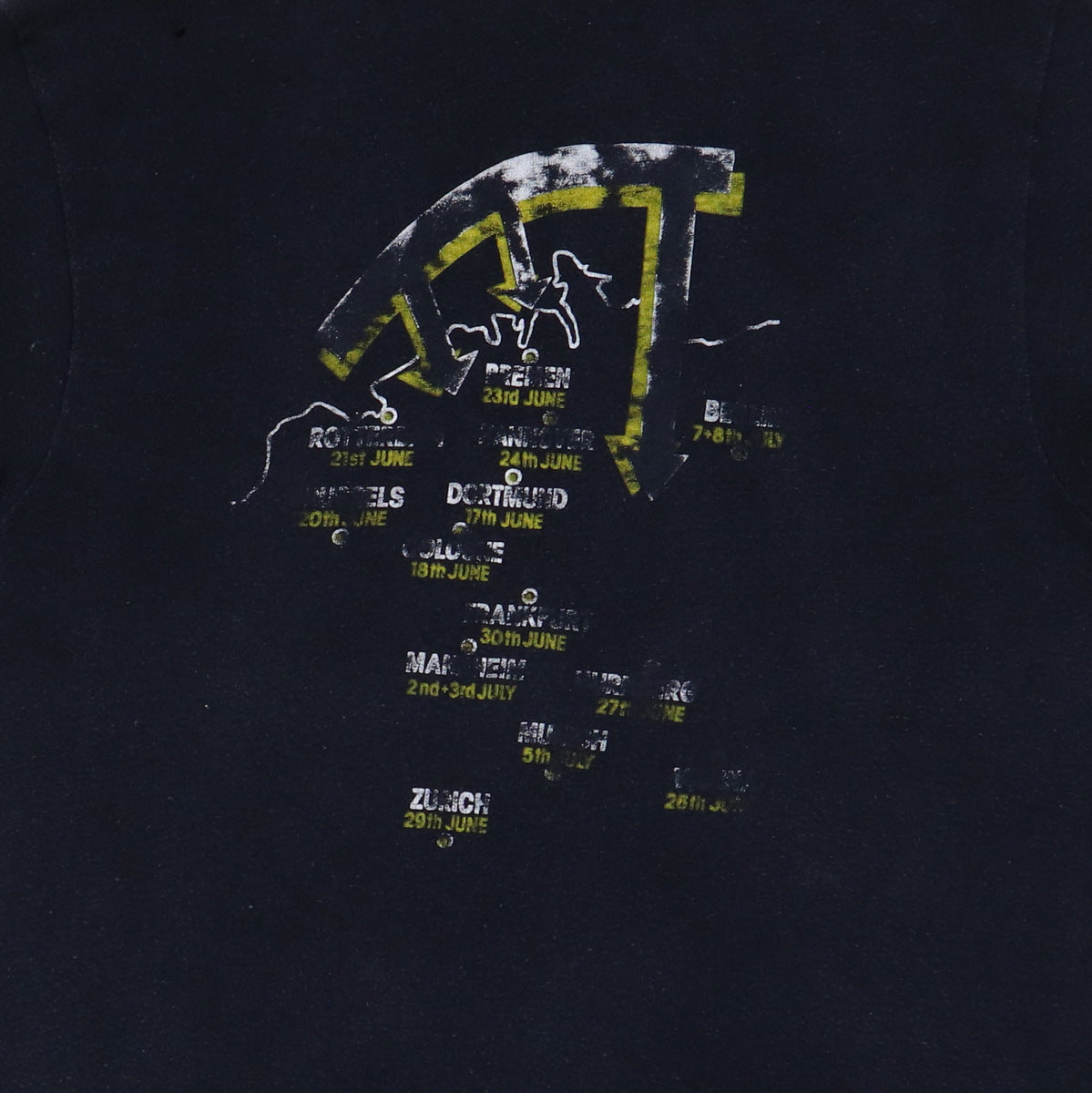 1980 Led Zeppelin Over Europe Tour Shirt Style001