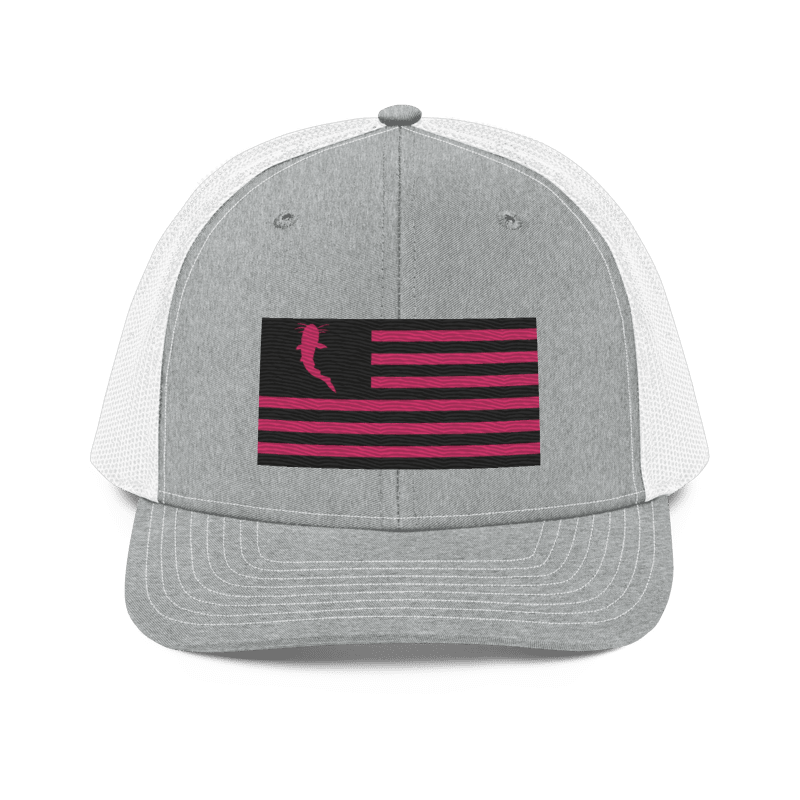 Flag Embroidered Neon Pink (Snapback)