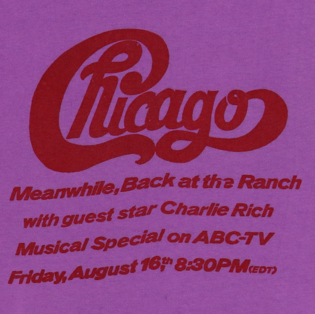 1974 Chicago Meanwhile Back At The Ranch ABC TV Special Shirt Style001