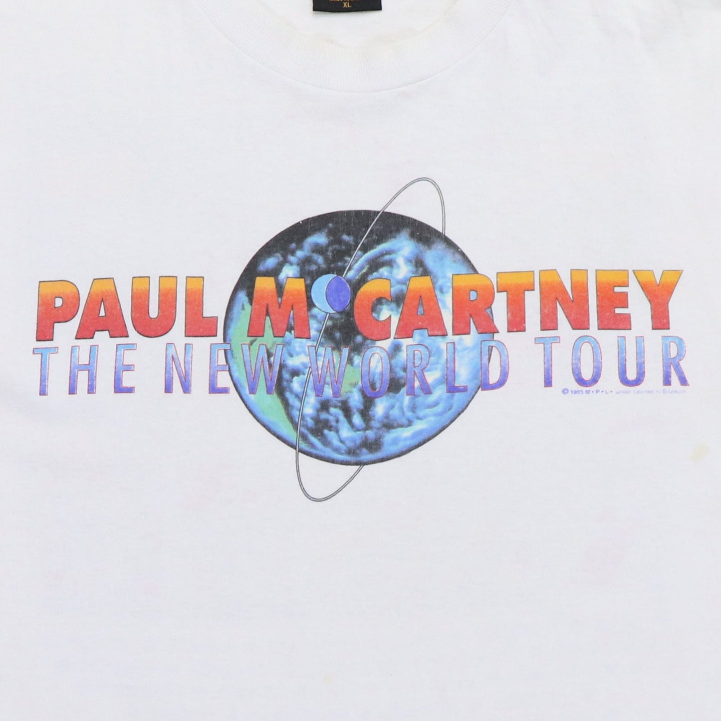 1993 Paul McCartney The New World Tour Shirt Style002