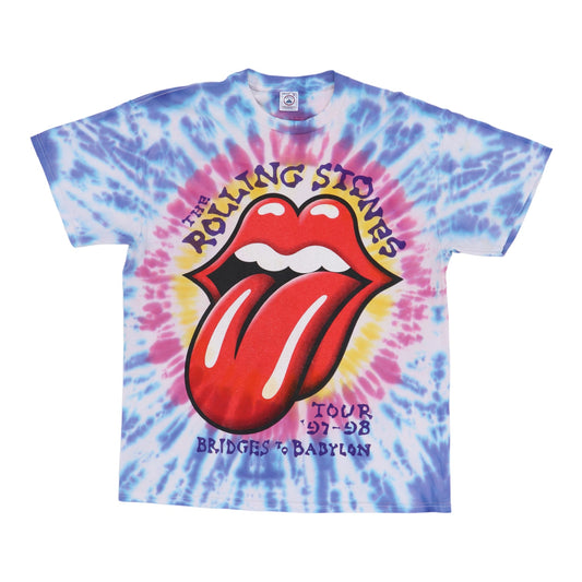 1997 Rolling Stones Bridges To Babylon Tie Dye Tour Shirt Style003