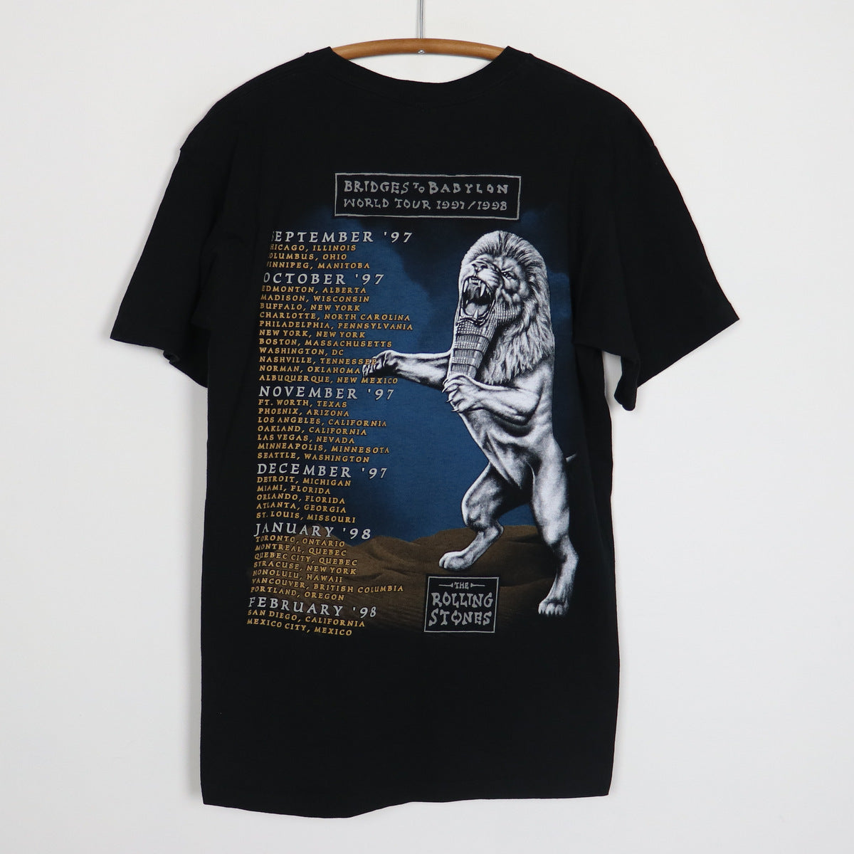 1997 Rolling Stones Bridges To Babylon Tour Shirt Style010