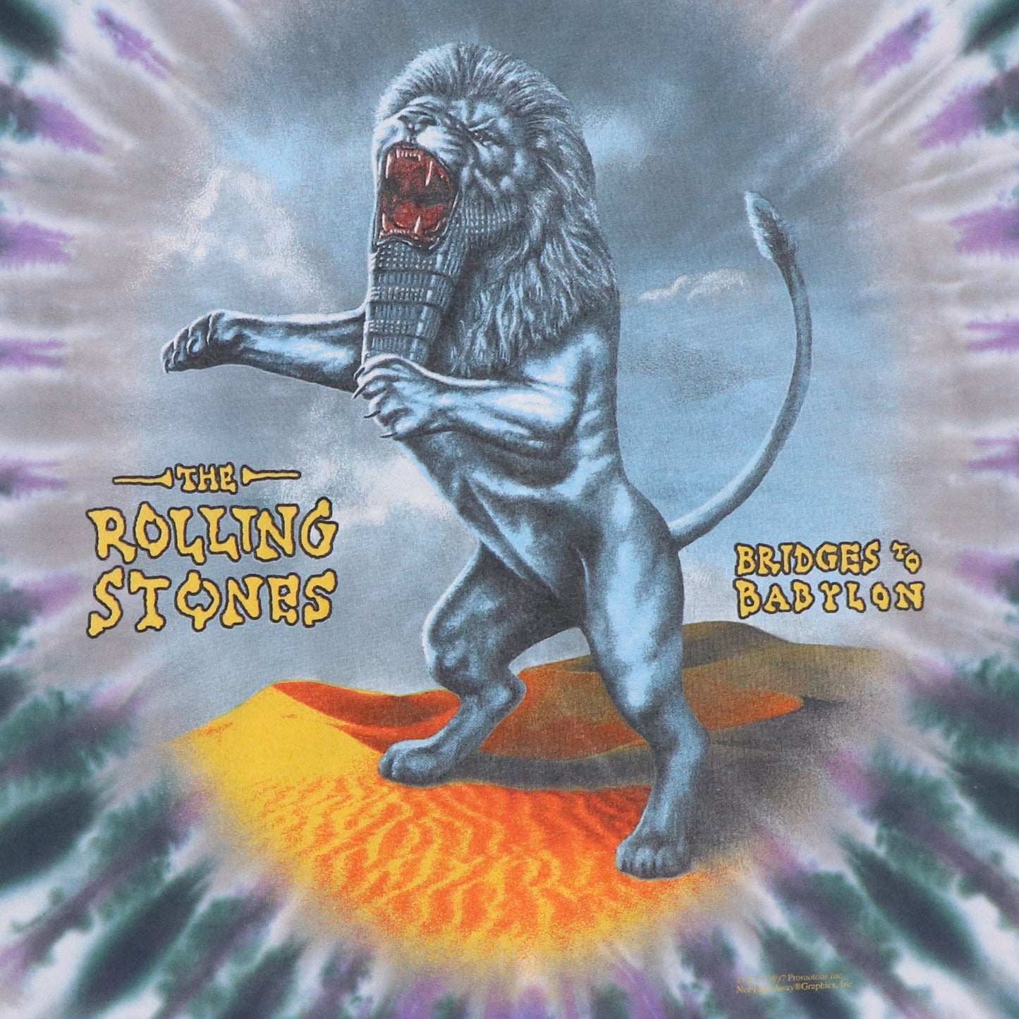 1997 Rolling Stones Bridges To Babylon Tie Dye Tour Shirt Style004