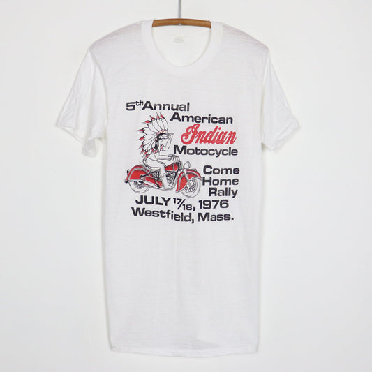 1976 Indian Motorcycles 5th Annual Come Home Rally Shirt Style001