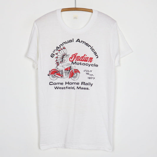 1977 Indian Motorcycles 6th Annual Come Home Rally Shirt Style001