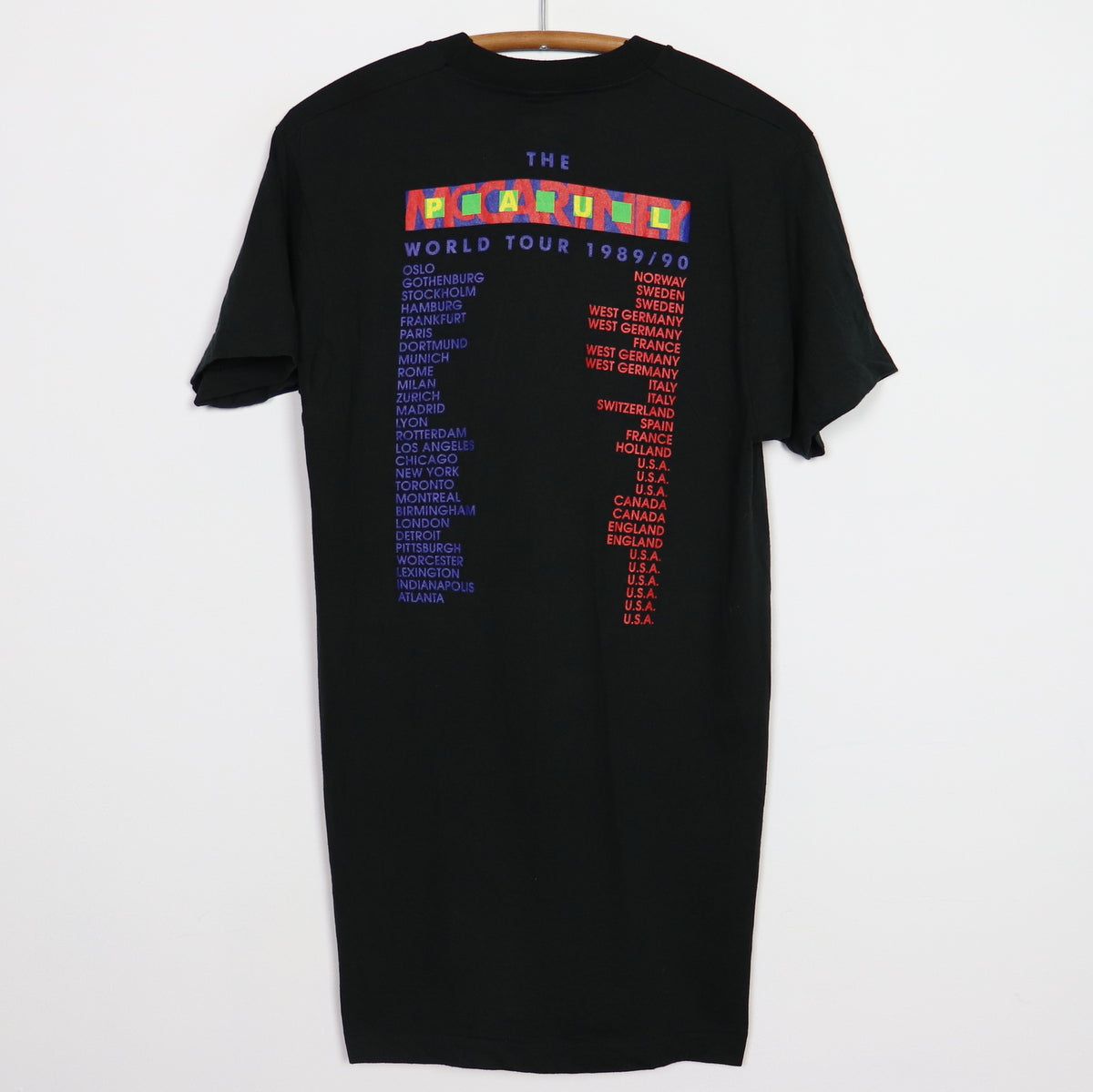 1989 Paul McCartney World Tour Shirt Style002