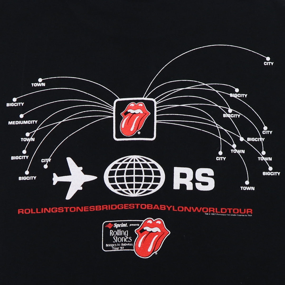 1997 Rolling Stones Bridges To Babylon Tour Shirt Style001