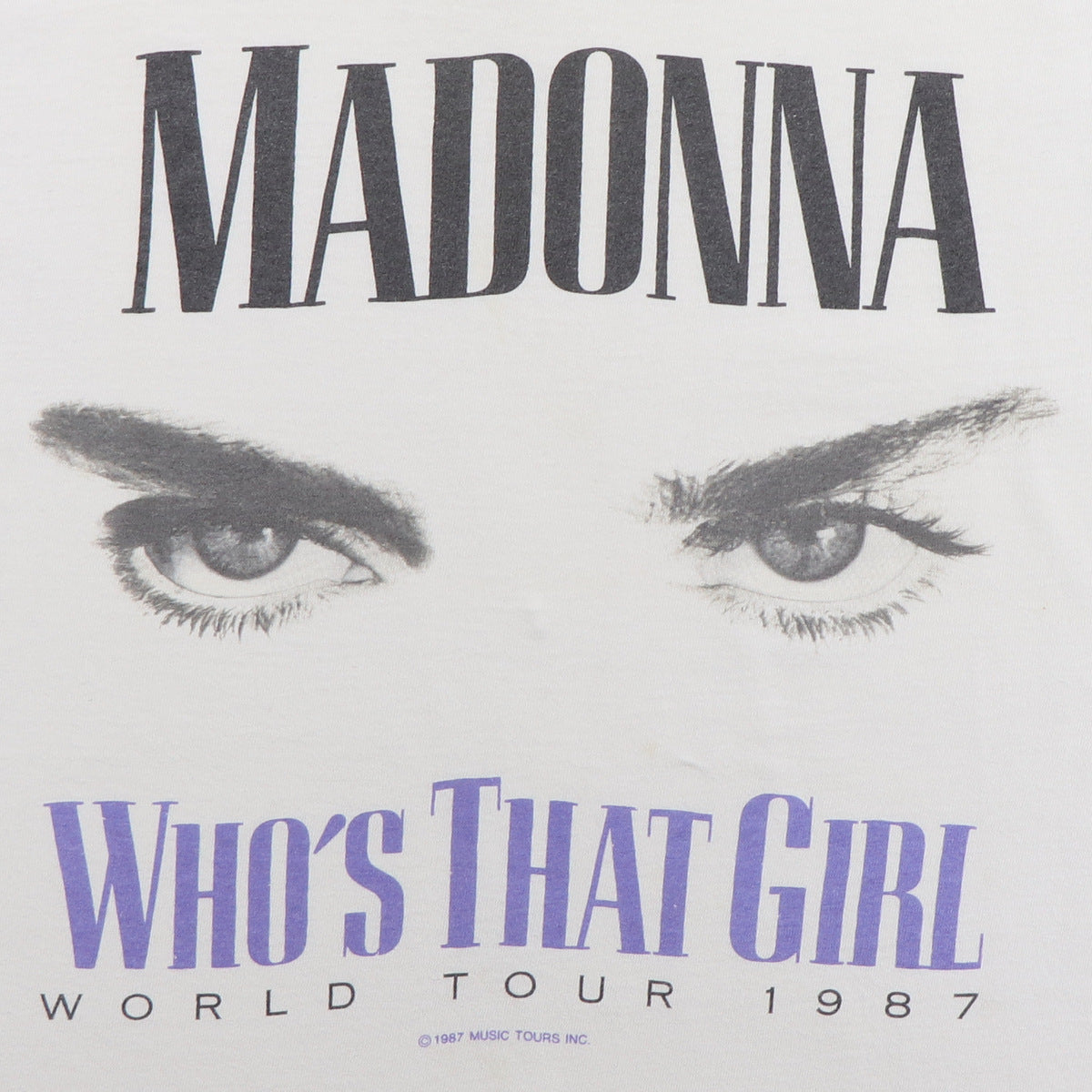 1987 Madonna Who's That Girl World Tour Shirt Style006