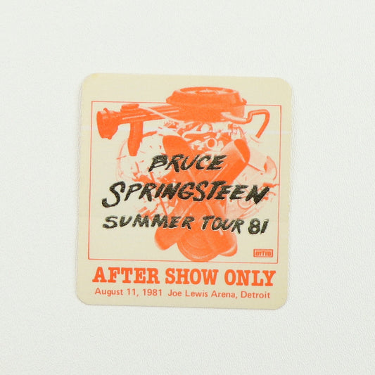 1981 Bruce Springsteen Summer Tour Aftershow Backstage Pass Style004