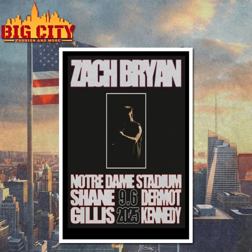 09.06.2025 Zach Bryan Tour Notre Dame, IN Poster Shirt