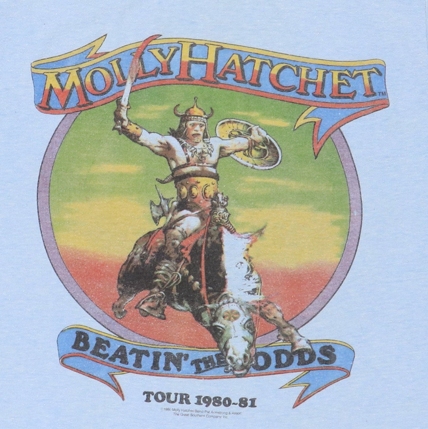1980 Molly Hatchet Beatin The Odds Tour Shirt Style001