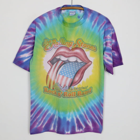 1997 Rolling Stones Bridges To Babylon Tie Dye Tour Shirt Style001