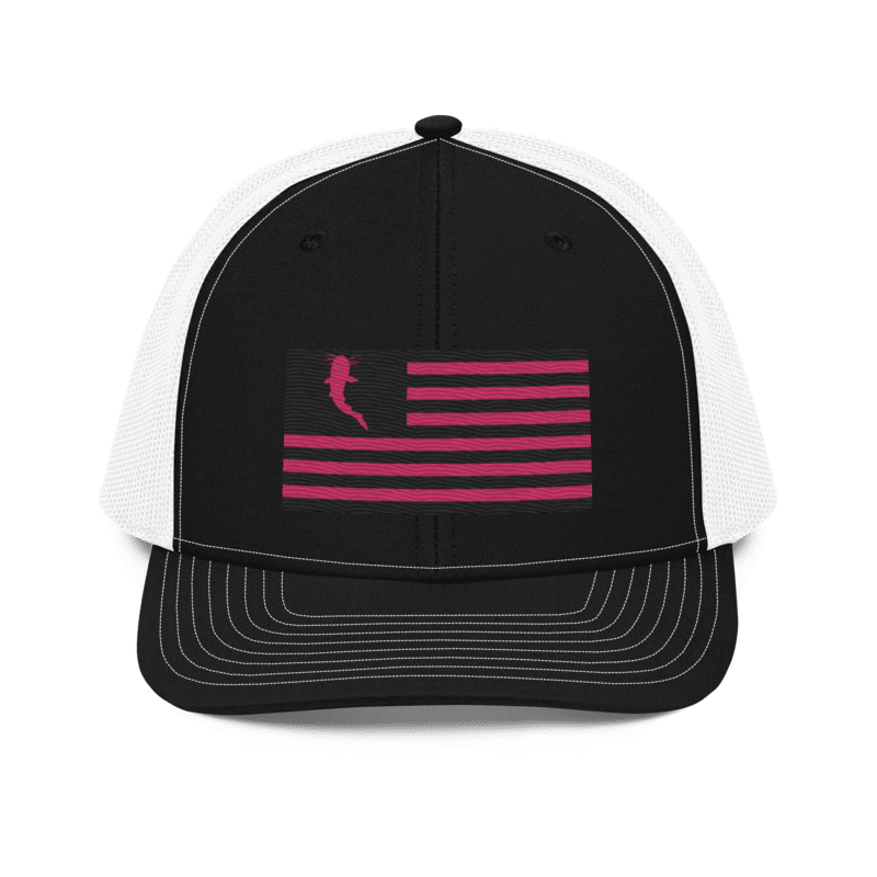 Flag Embroidered Neon Pink (Snapback)