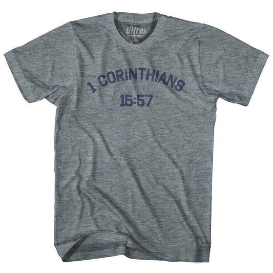 1 Corinthians 15 57 Youth Tri-Blend T-Shirt